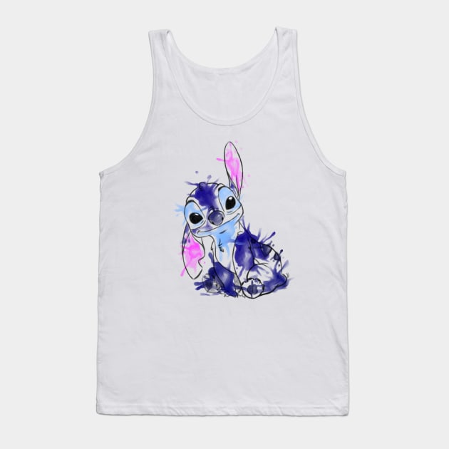 Stitch watercolour Tank Top by clara_whyte